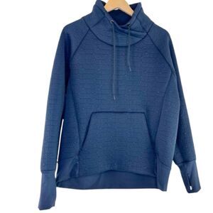Athleta Blue Jacquard Geometric Elevation Pullover Sweatshirt Size XS